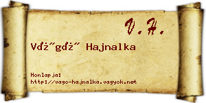 Vágó Hajnalka névjegykártya