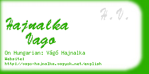 hajnalka vago business card